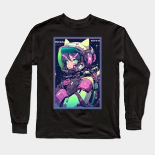 Anime Cat Girl | Quality Anime Design | Chibi Cat Girl Miaw | Manga Anime Art Long Sleeve T-Shirt